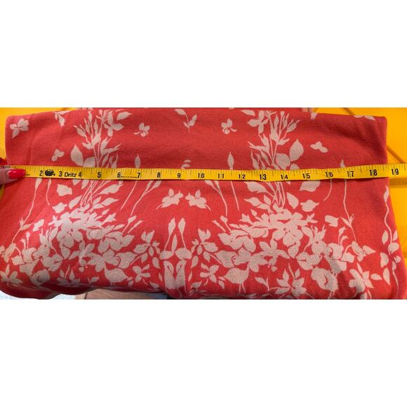 Nordstrom Coral Pink Floral Sweater Tank‎ Sleeveless Sweater Knit Set EUC - Picture 13 of 16